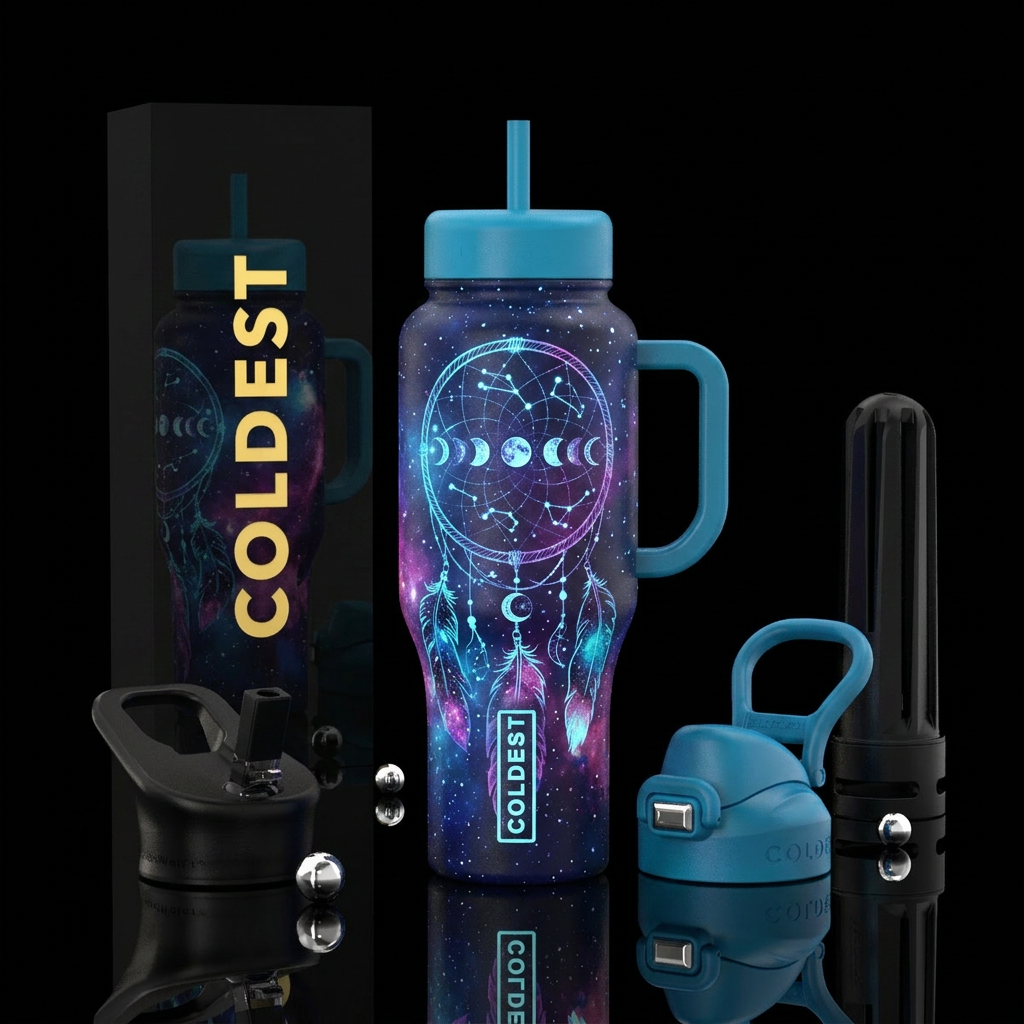 Lunar dreams water bottle design