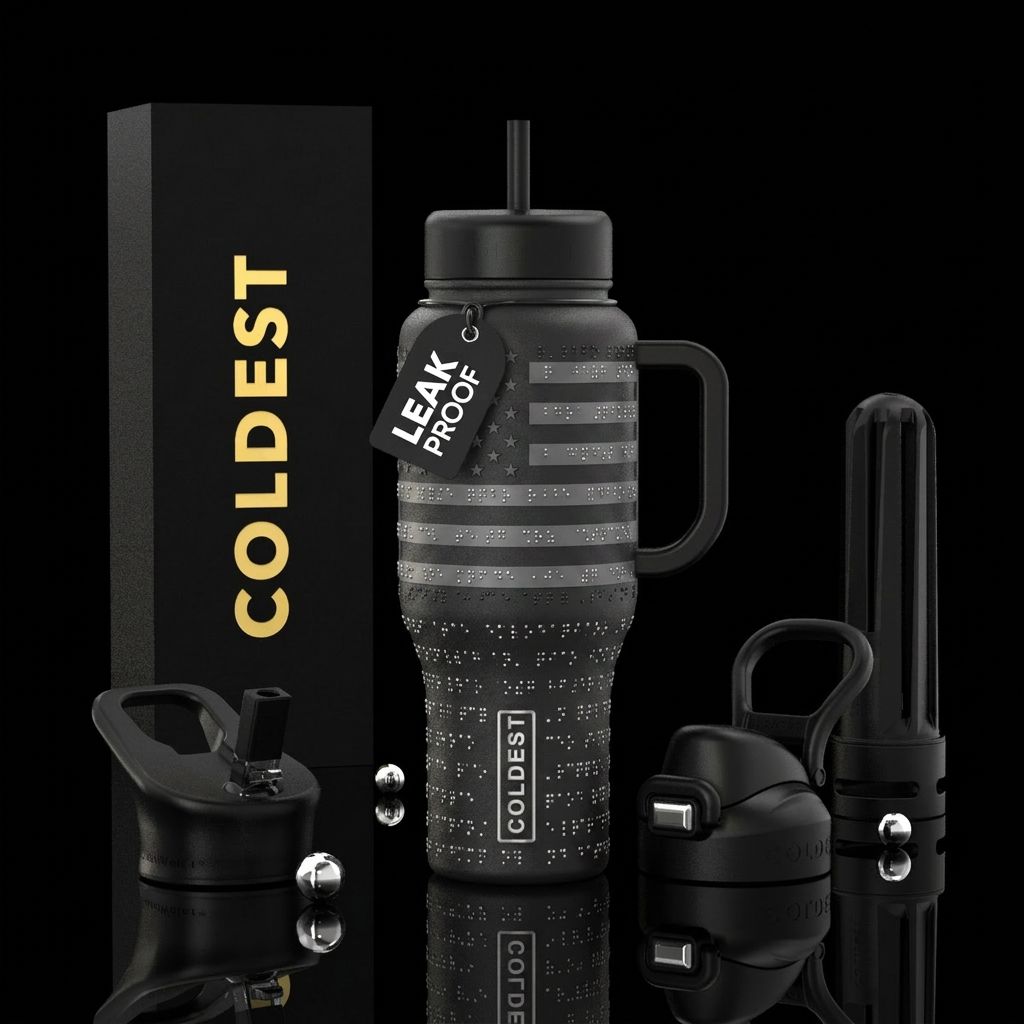 Hidden Independence water bottle design