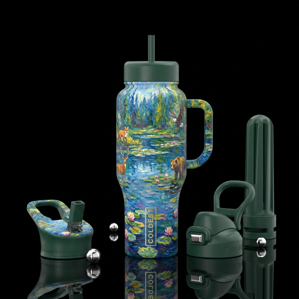 Finding forest water bottle design