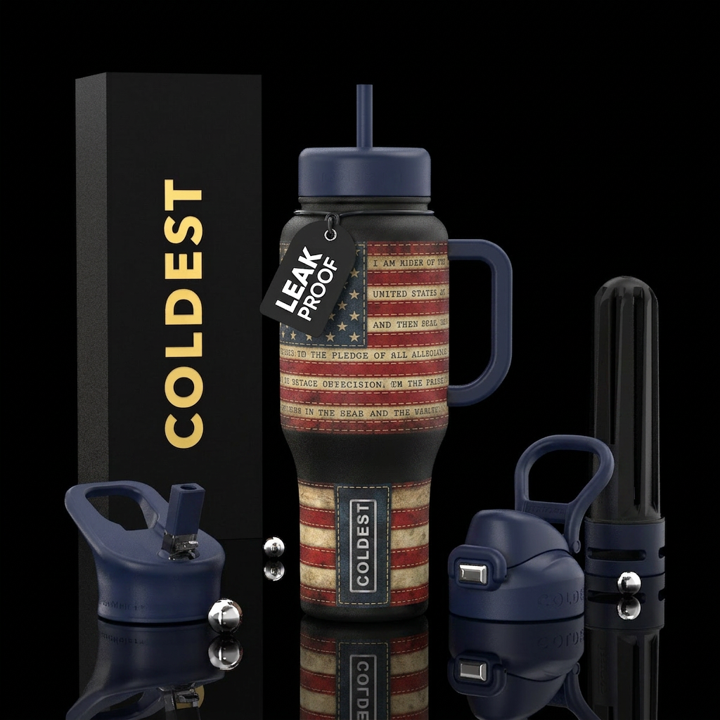 Ol glory water bottle design