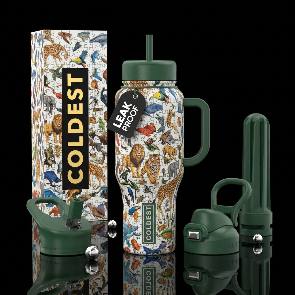 Perfect pieces water bottle design
