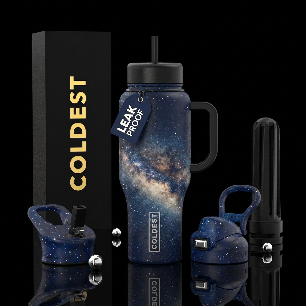 Milky way water bottle design