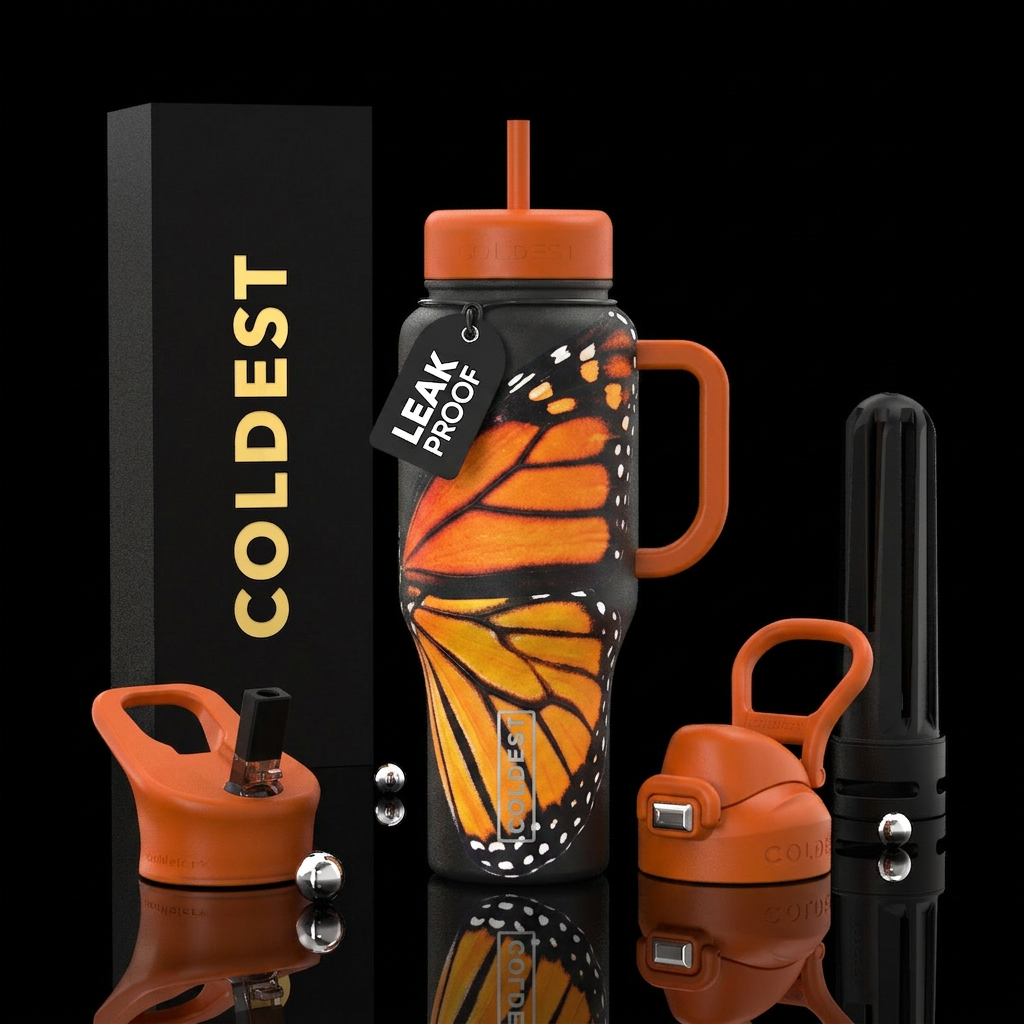 Orange obsession water bottle design