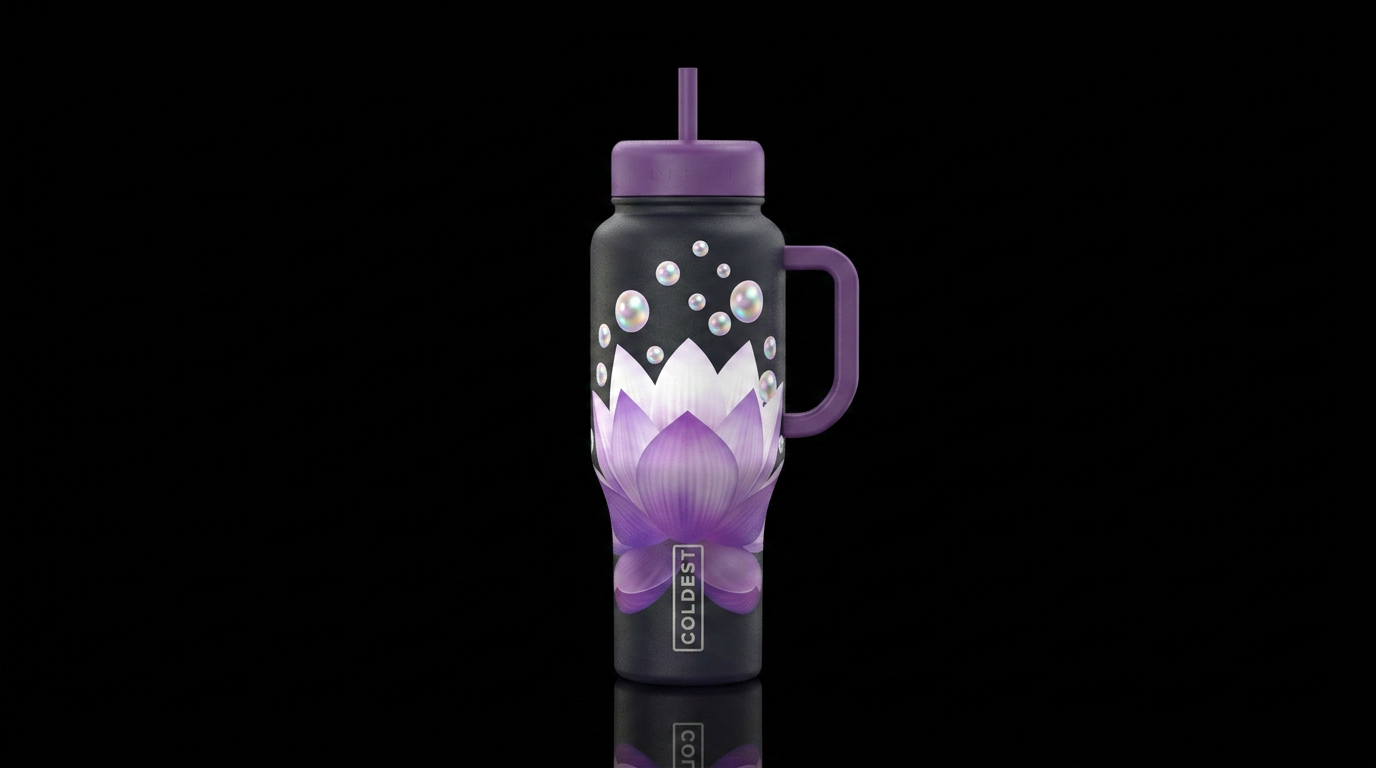 Out of the Darkness water bottle design