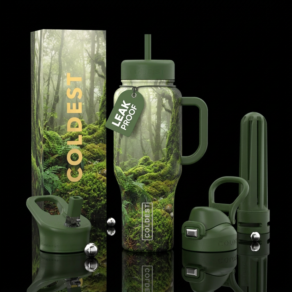 Forgotten Path water bottle design