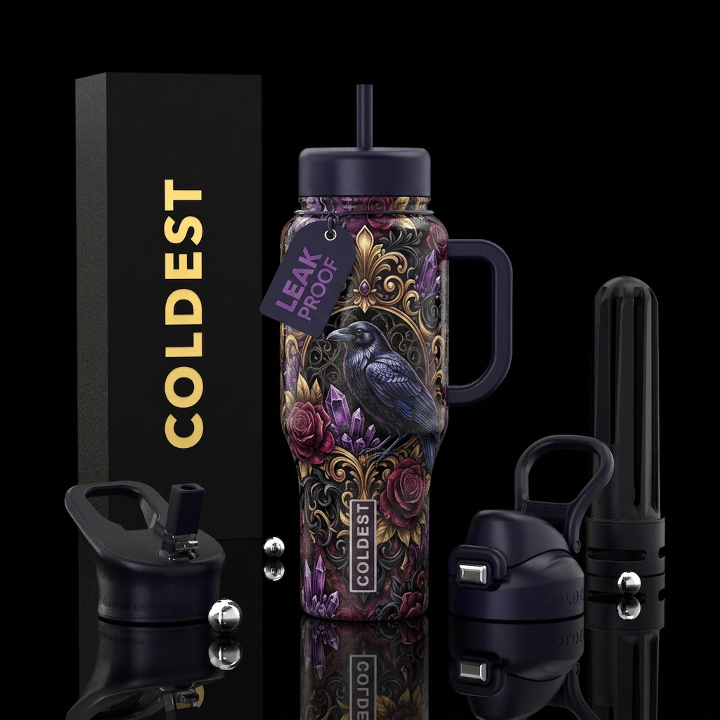 Victorian Gothic water bottle design