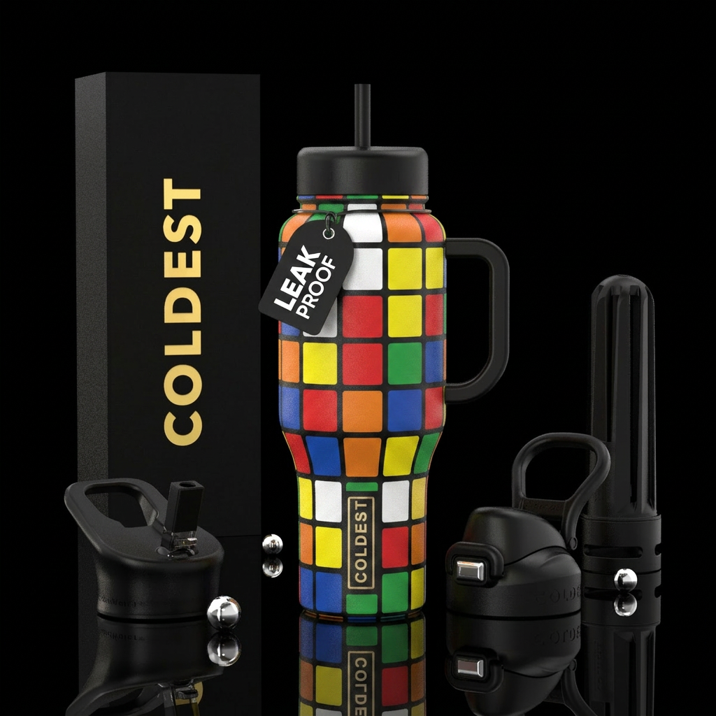 Puzzle Time water bottle design