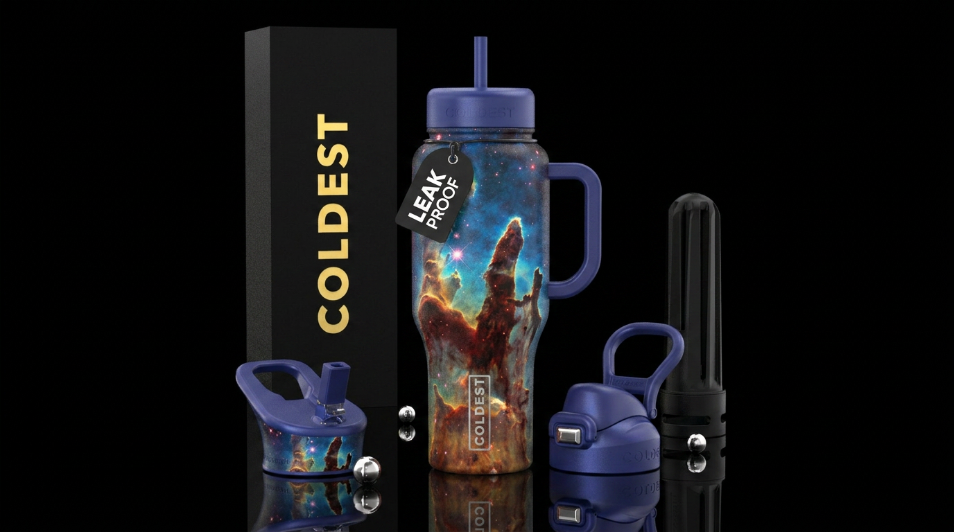 Pillars of Creation water bottle design