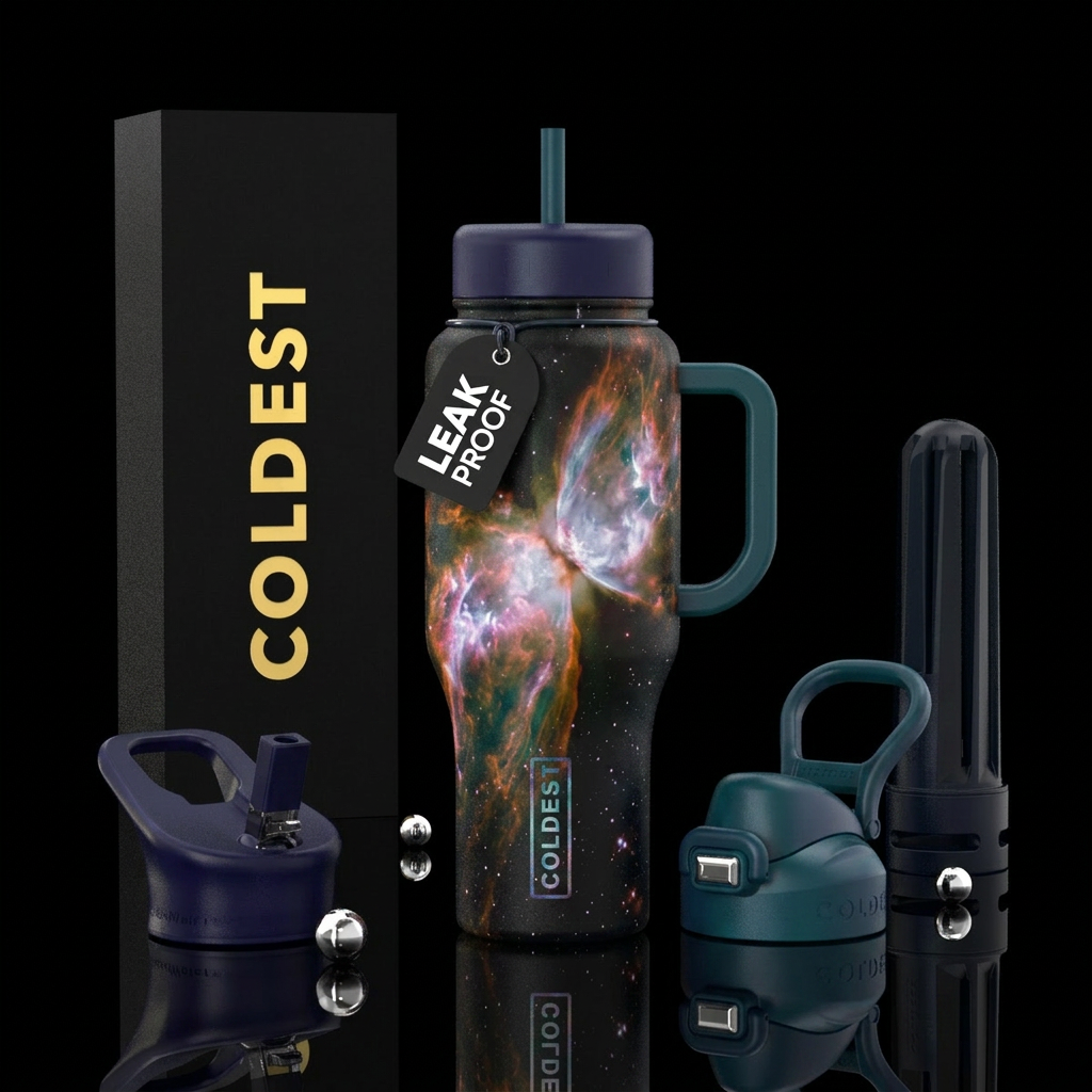 Butterfly Nebula water bottle design