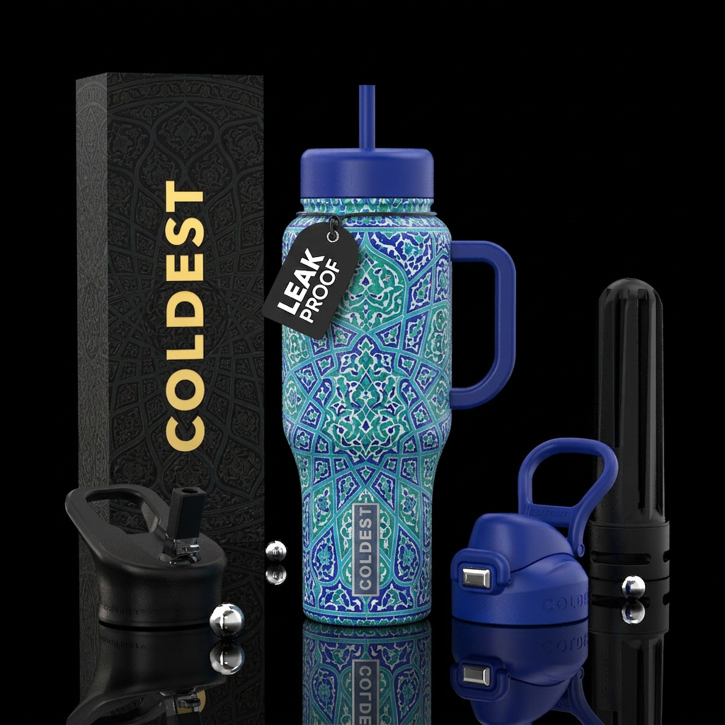 Persian Mosaic water bottle design