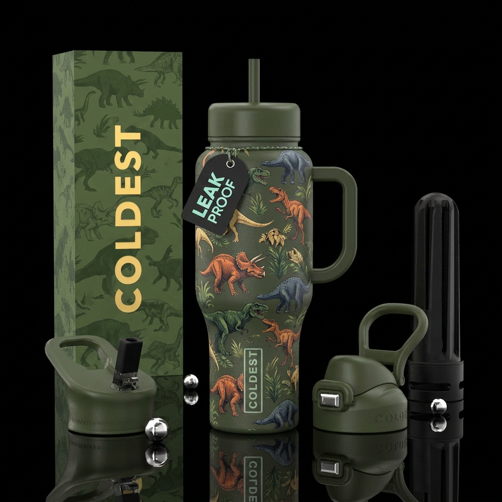 Dinosaur water bottle design