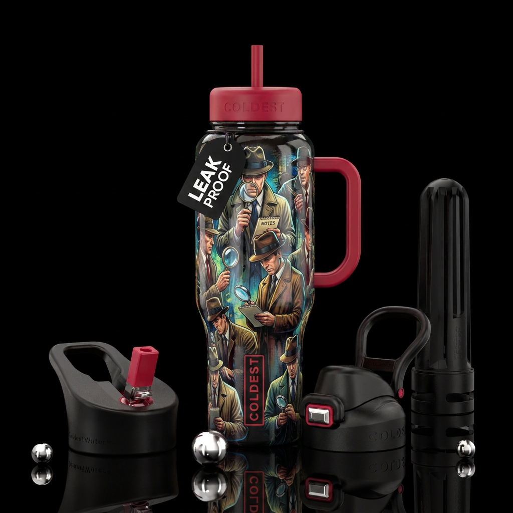Detectives water bottle design