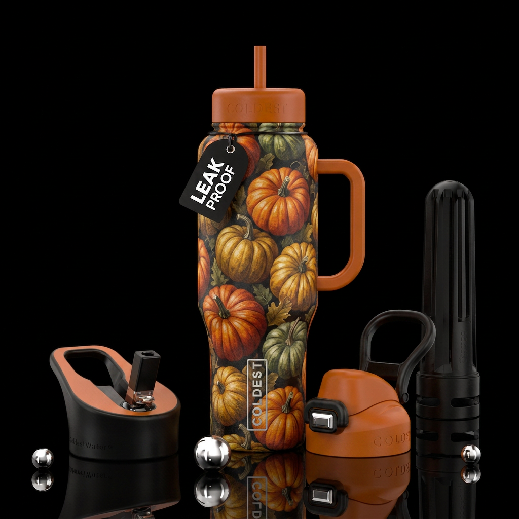 Pumpkins water bottle design