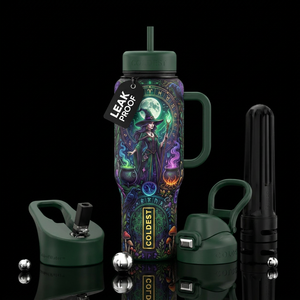 Witch water bottle design