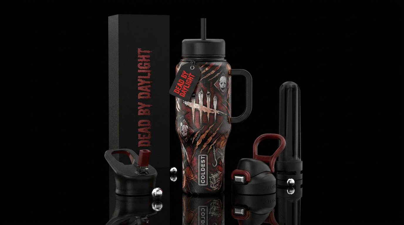 Dead by daylight water bottle design