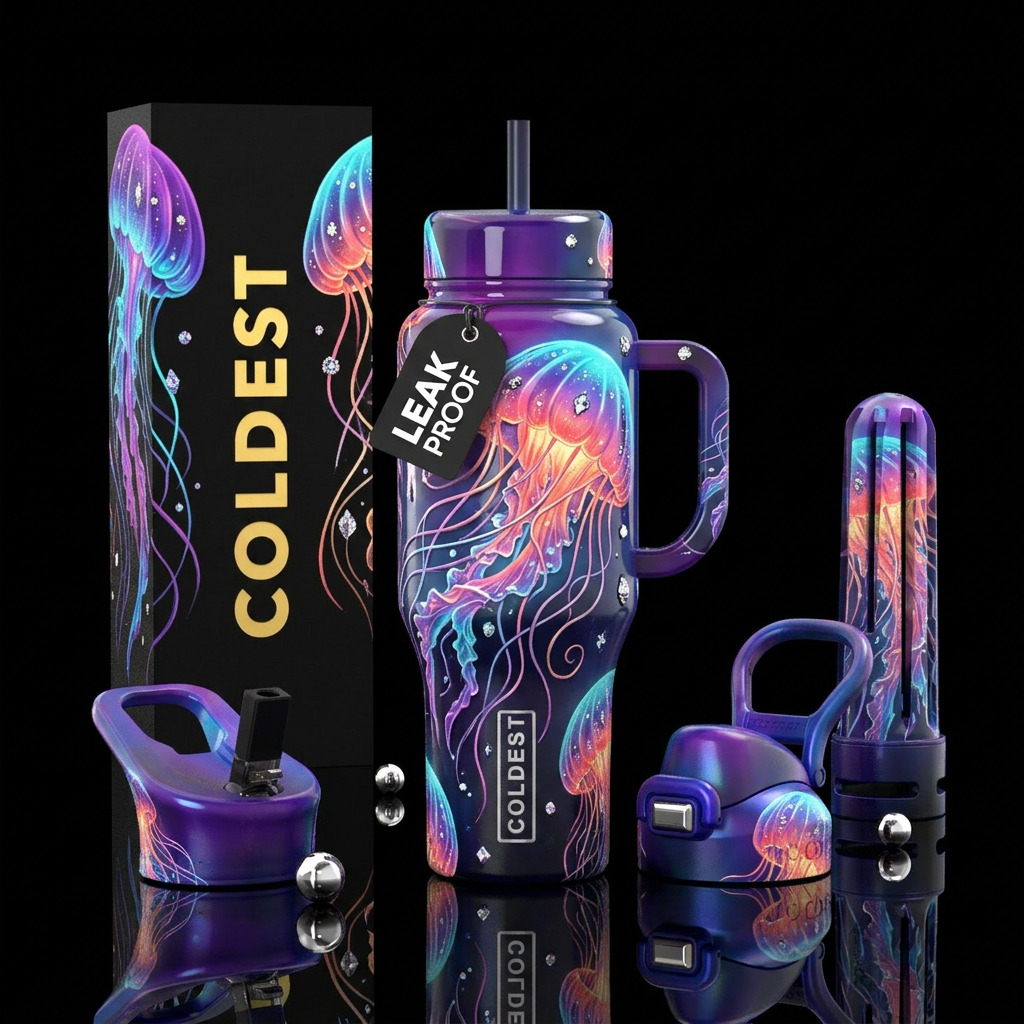 Underwater Glow water bottle design
