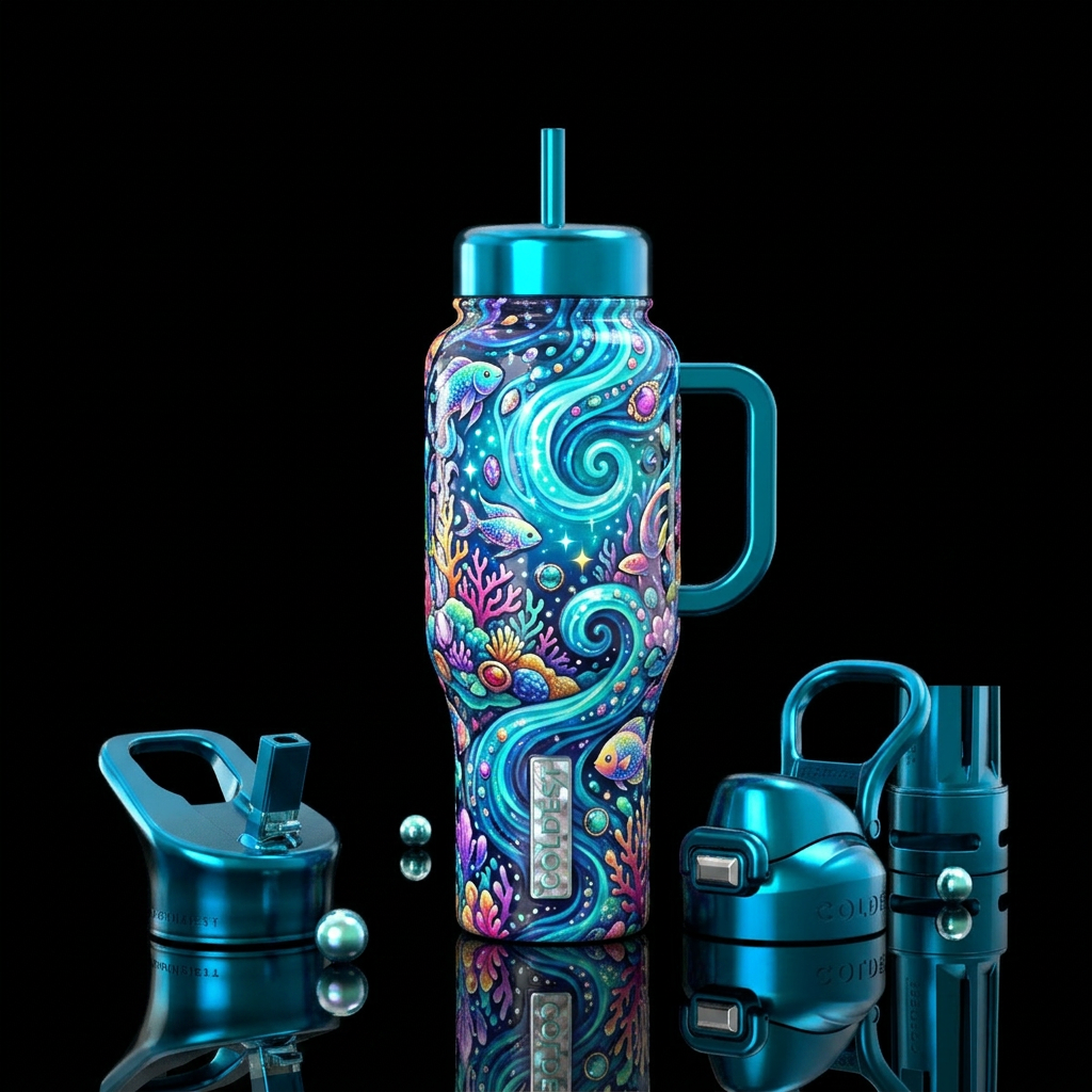 Sea Swirl water bottle design