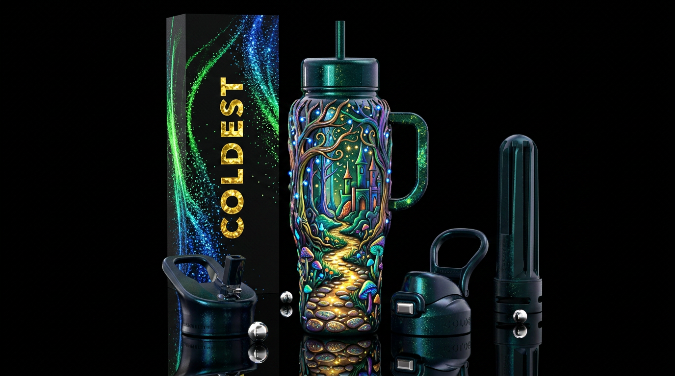 Behind The Fairy’s Door water bottle design