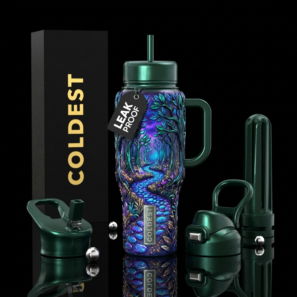Wonderland Walkway water bottle design