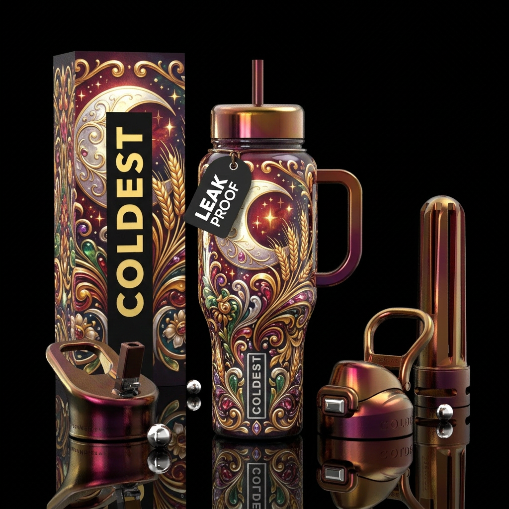 Autumn Flourish water bottle design