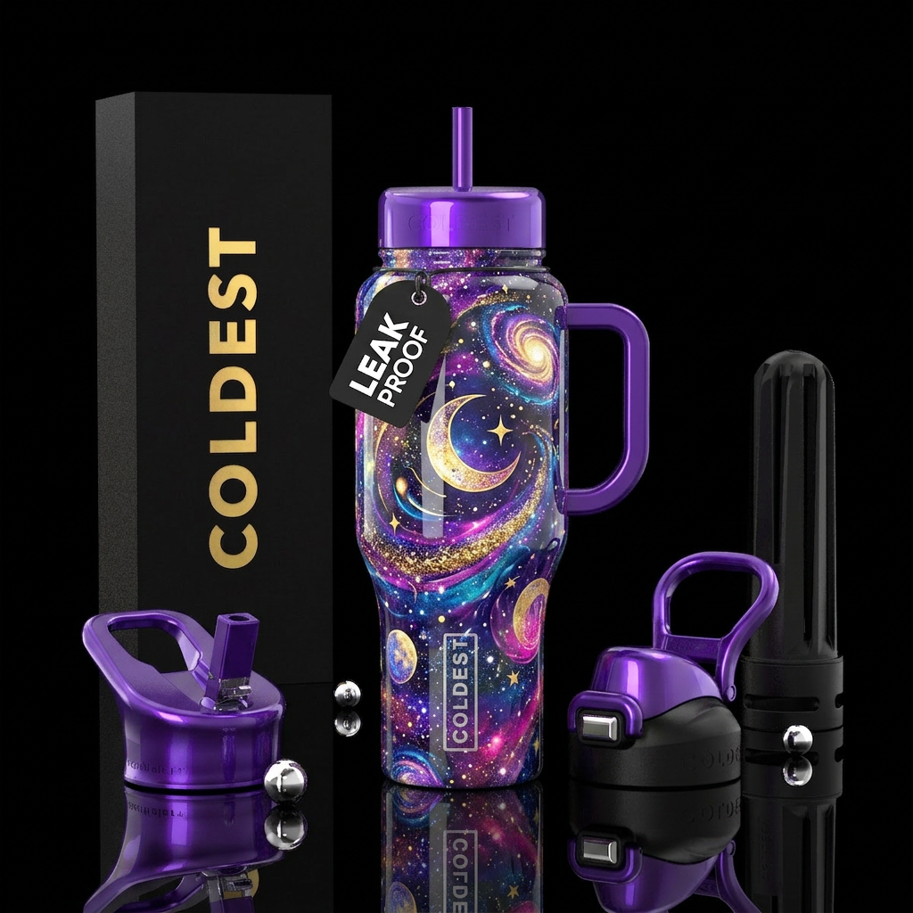 Moonlit Stars water bottle design