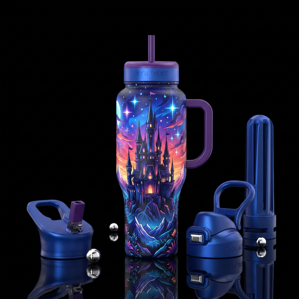 Drac’s Crib water bottle design