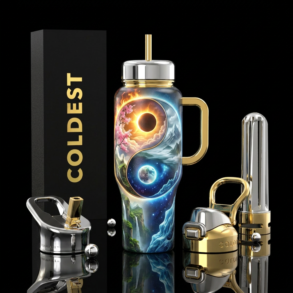 Twin Skies water bottle design