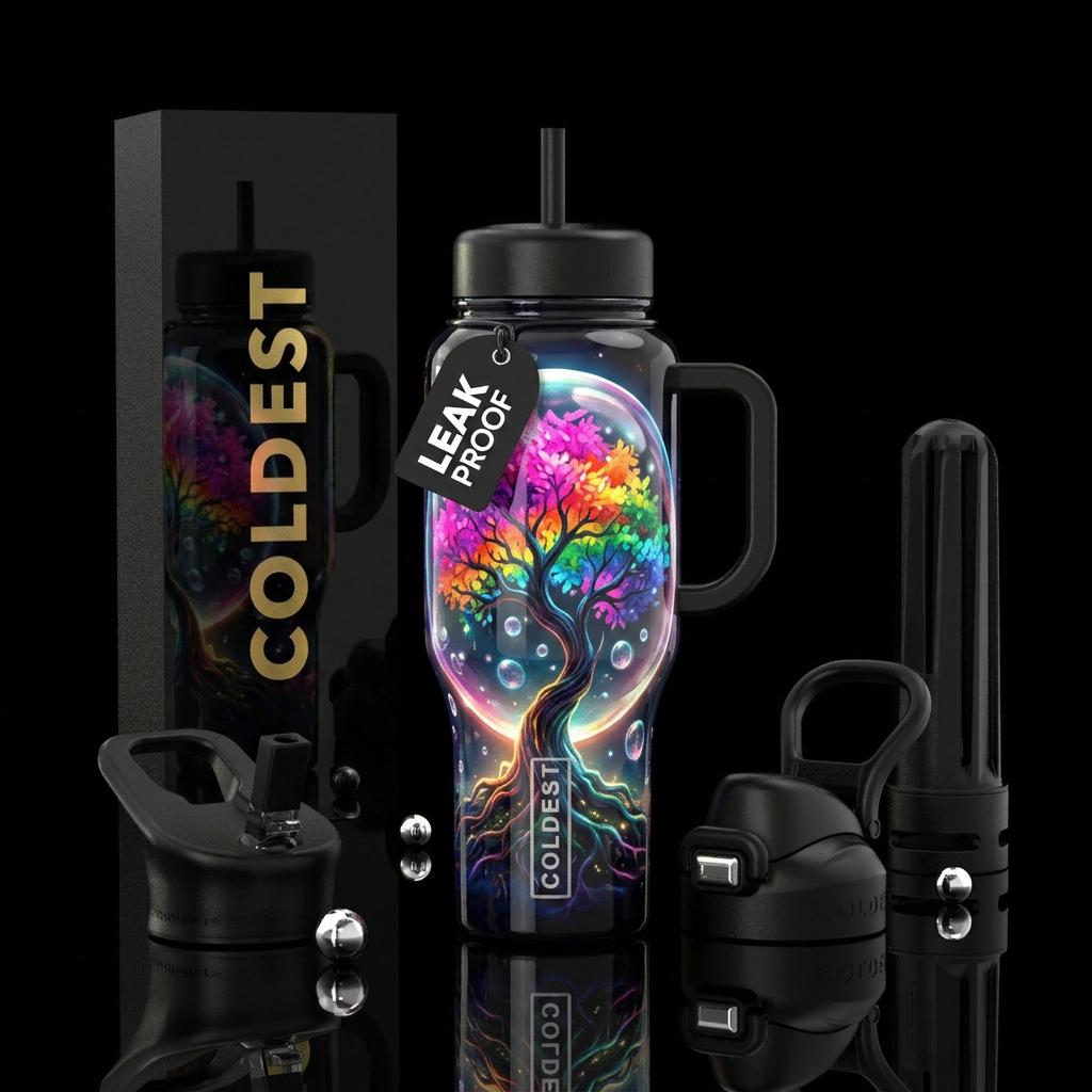 Bubble Bloom water bottle design