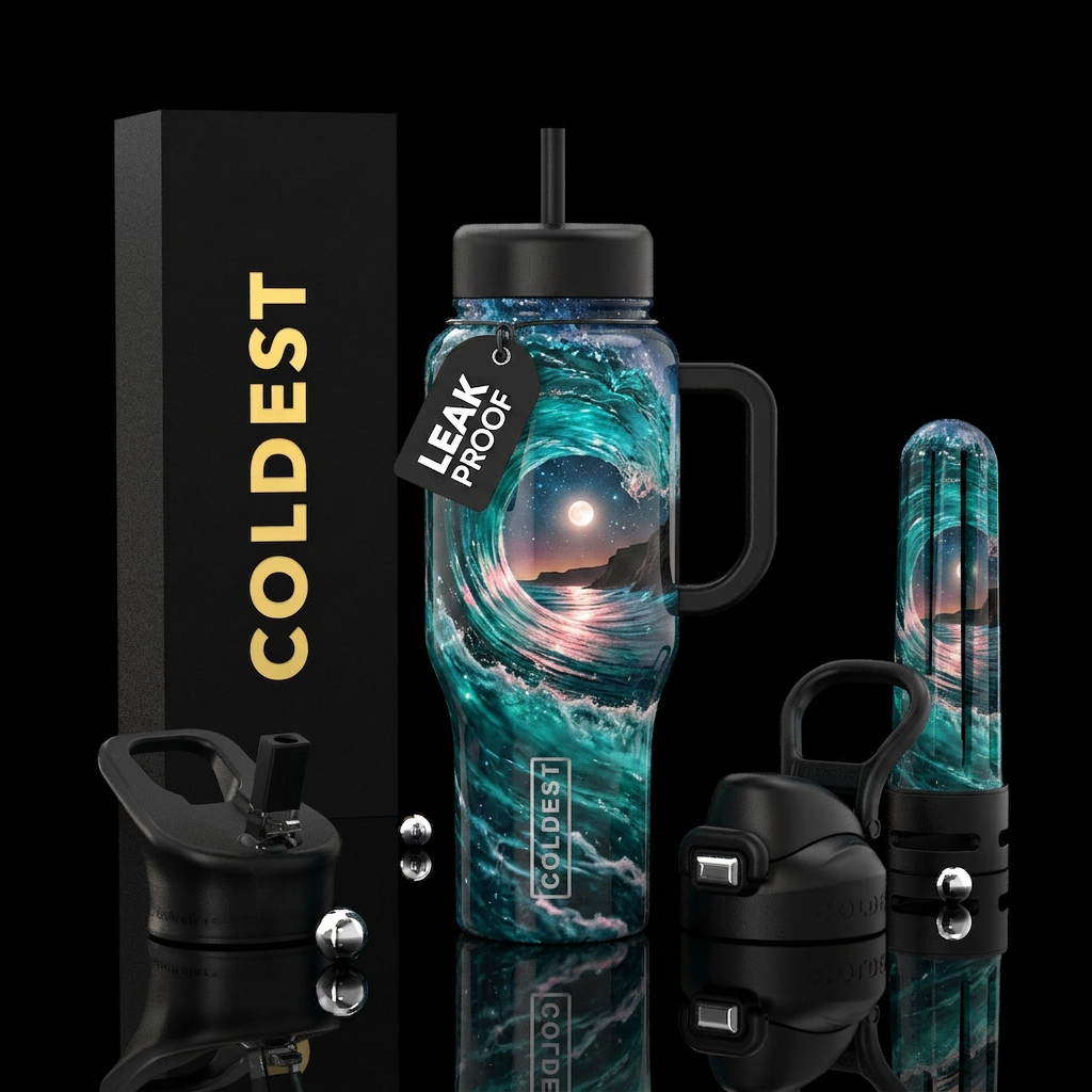 Moonwave water bottle design