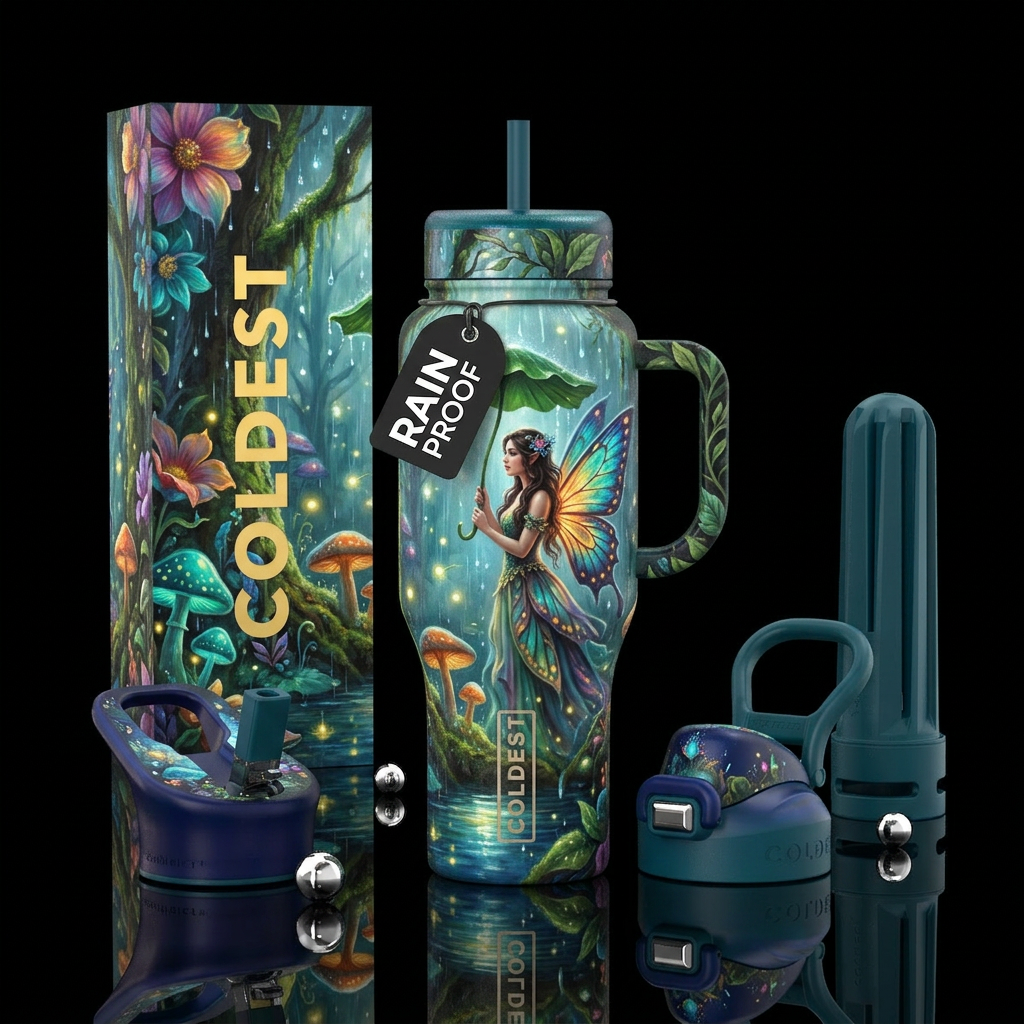 Raindrop Wishes water bottle design