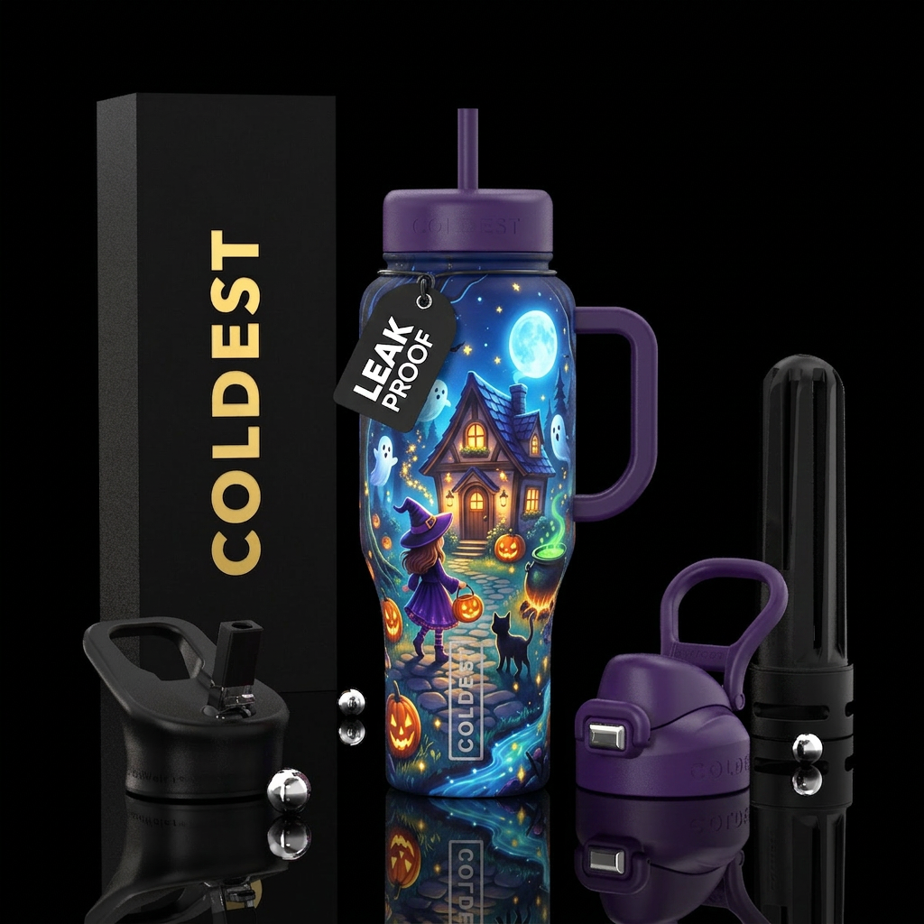 Ghost in the Garden water bottle design