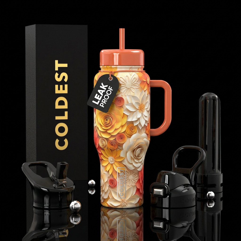 Crisp Autumn water bottle design