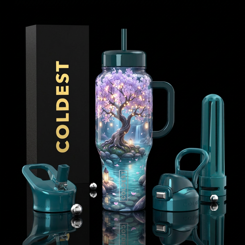 Twinkling nightlight water bottle design