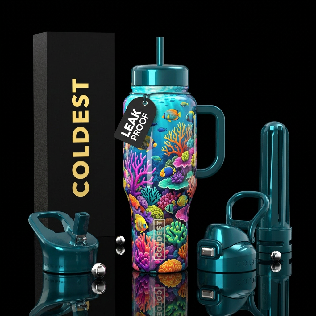 Lagoon Bloom water bottle design