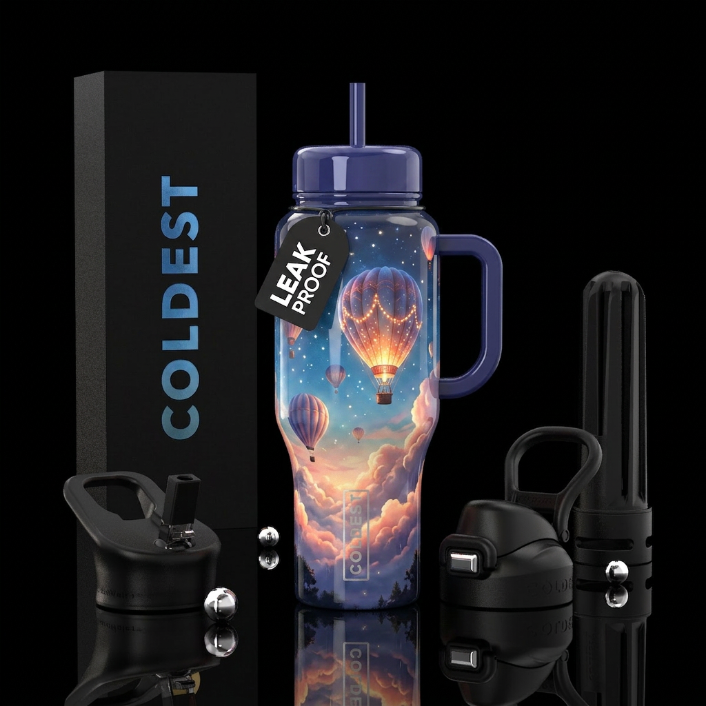 Night Flight water bottle design