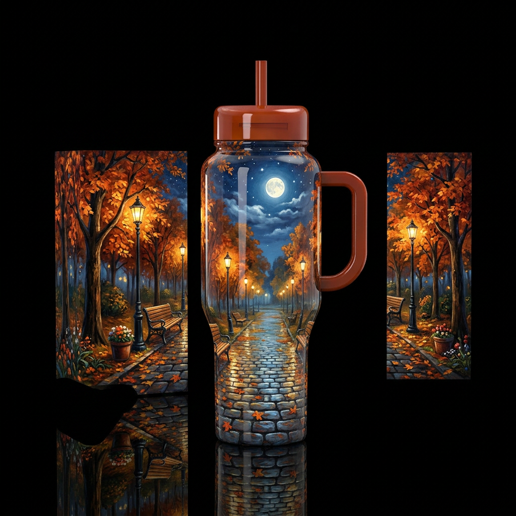 Autumn Trail water bottle design