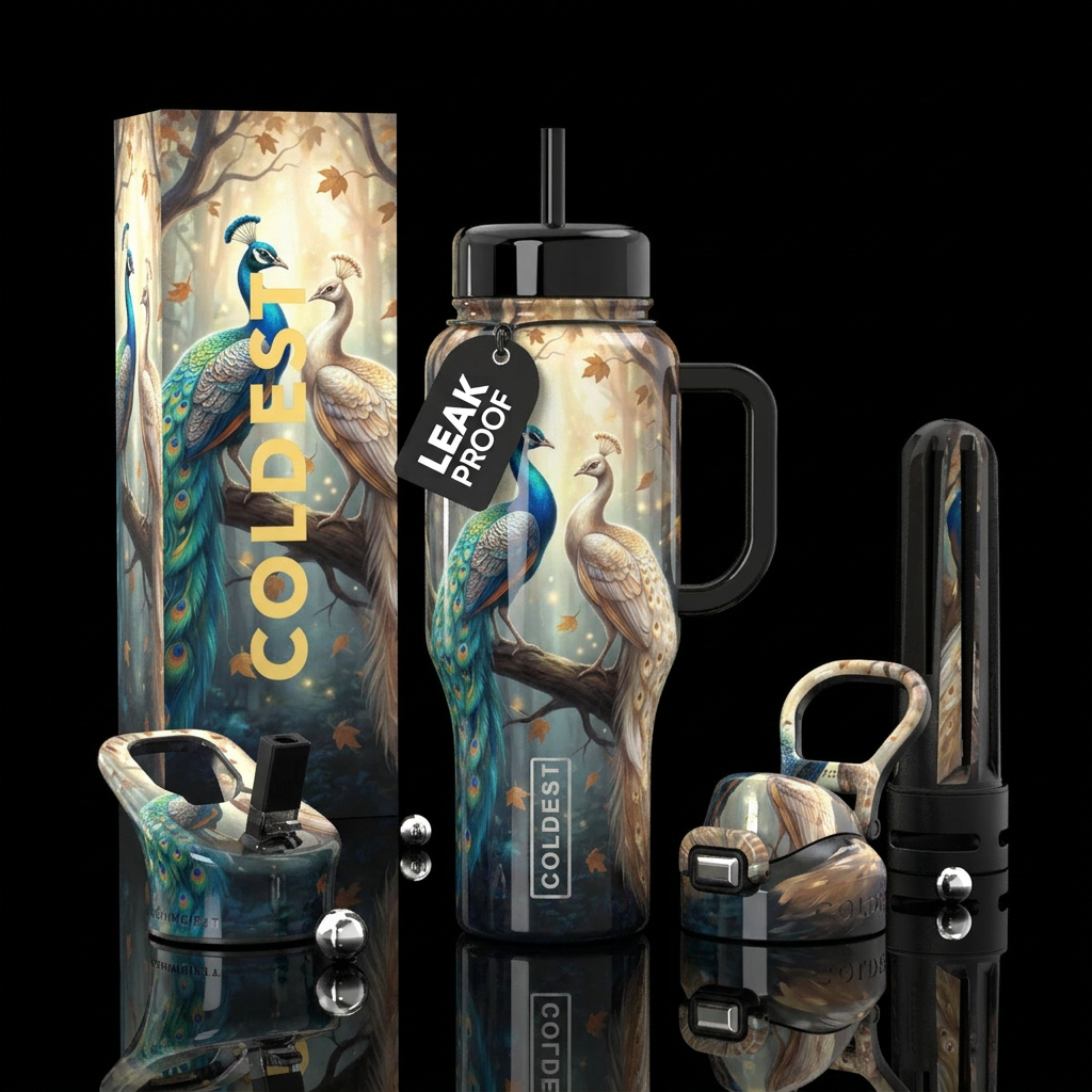 Forest Royals water bottle design