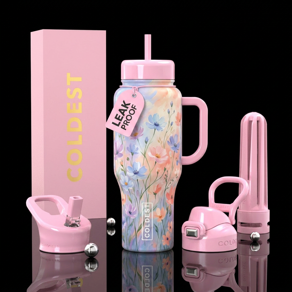 Spring Whisper water bottle design