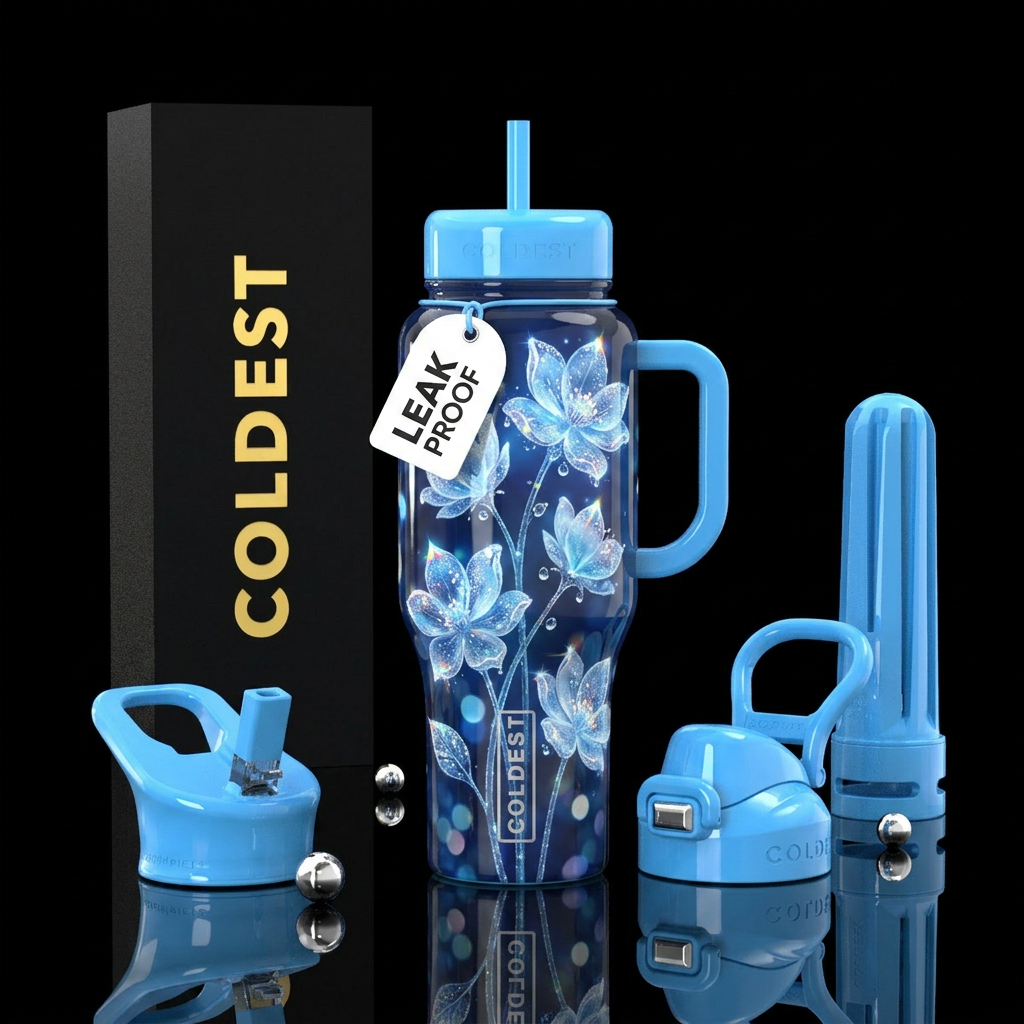 Blue Ice water bottle design