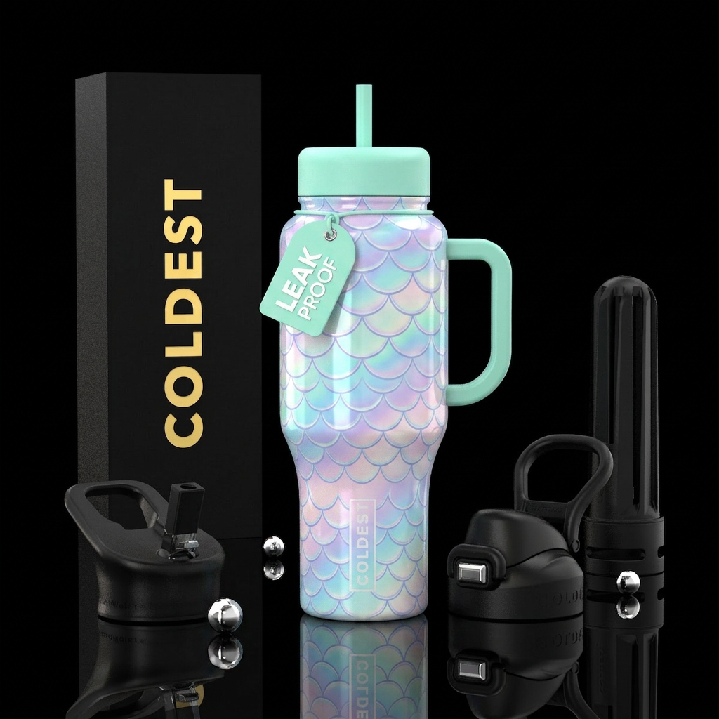 Mermaid Glam water bottle design