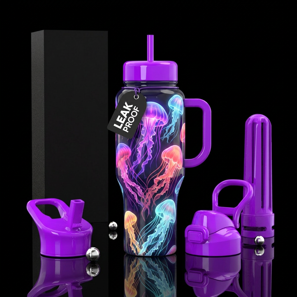 Neon Jelly water bottle design