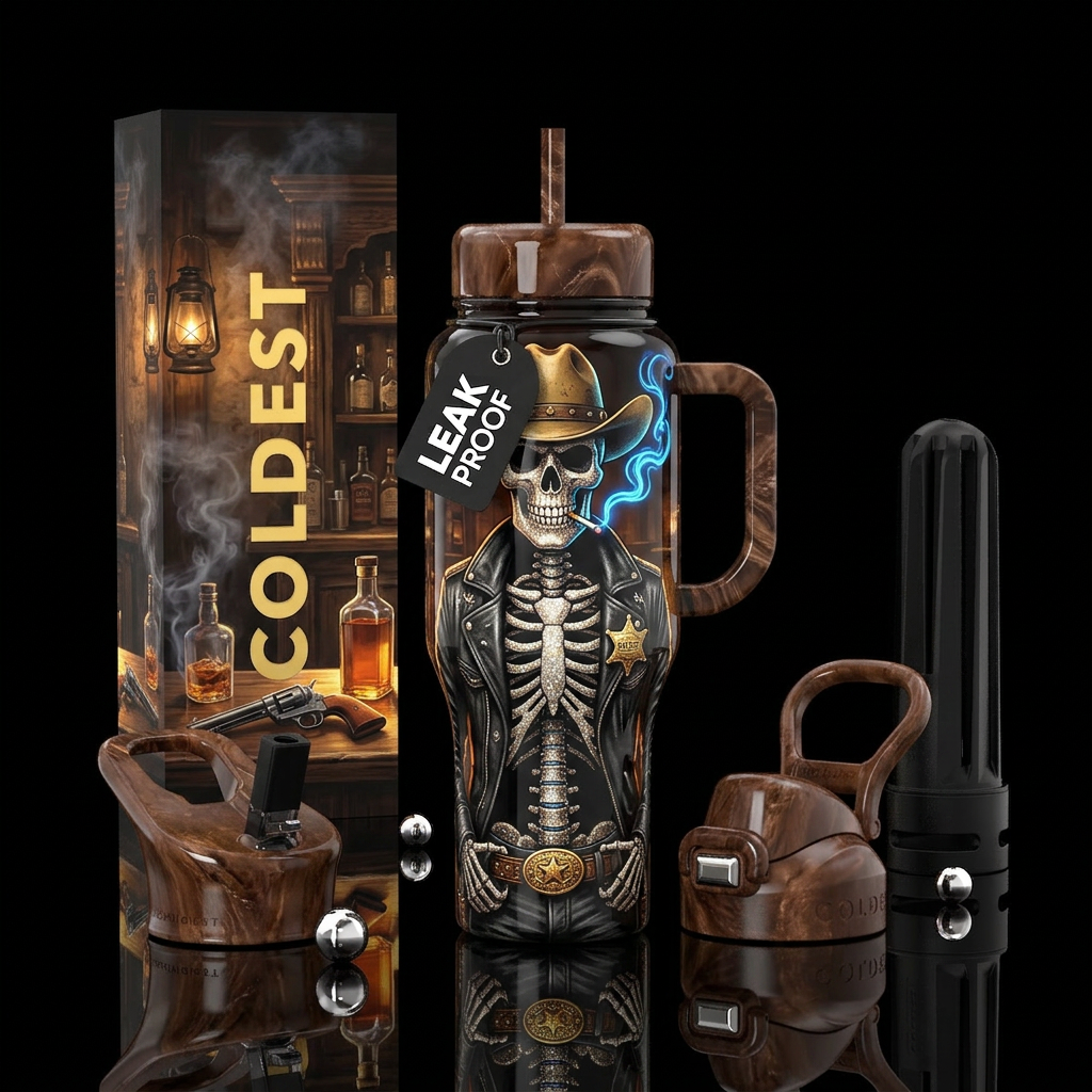 Whisky & Bones water bottle design