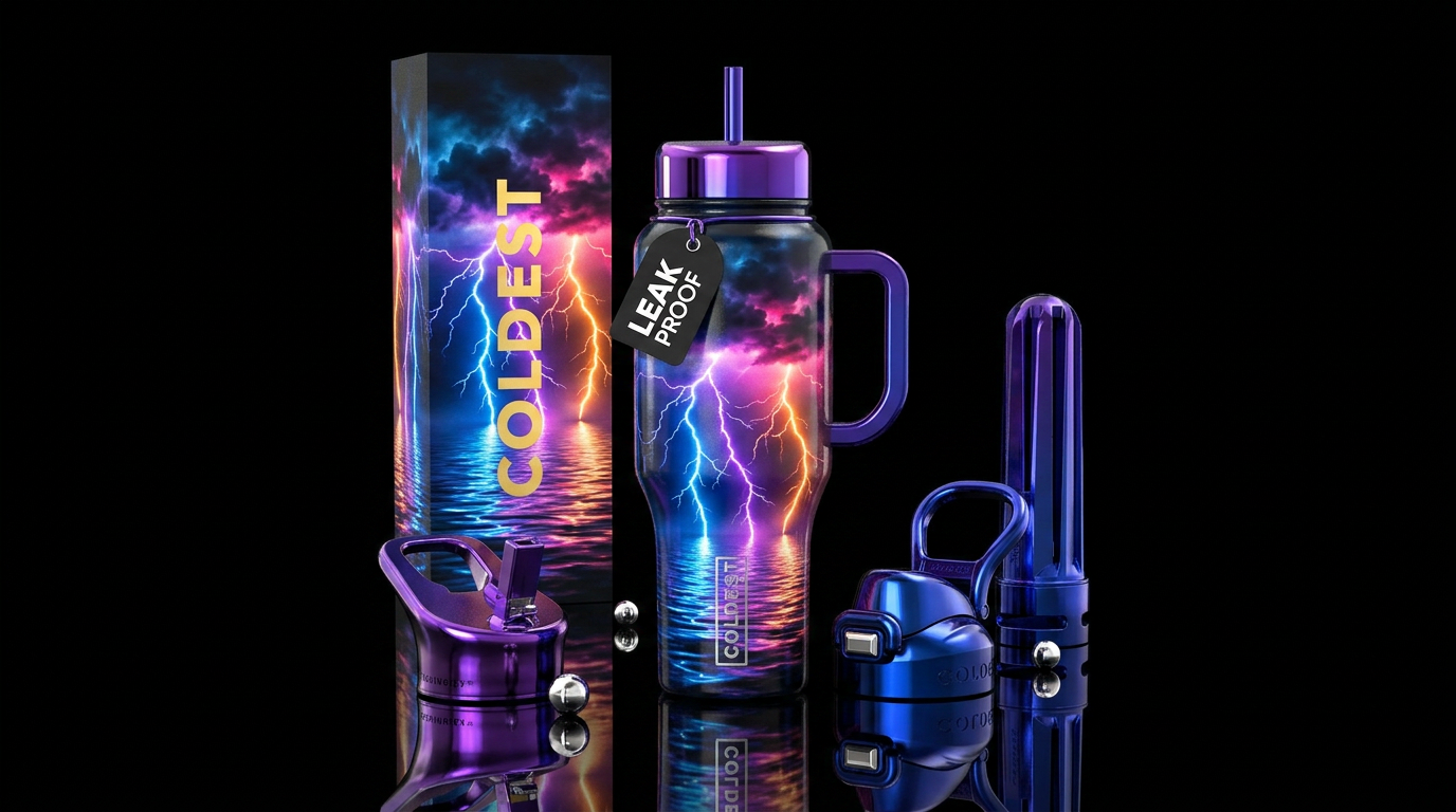 Mystic Skies water bottle design
