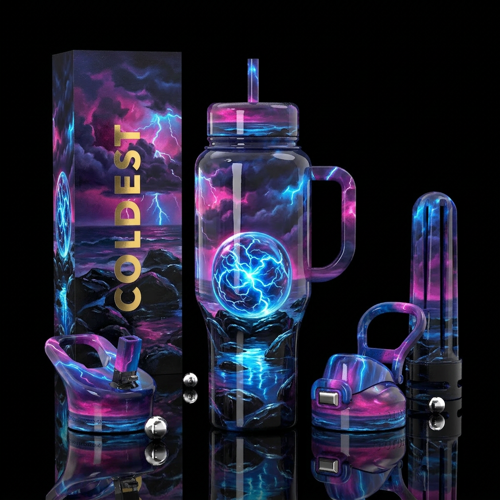 Stuck in a Raindrop water bottle design