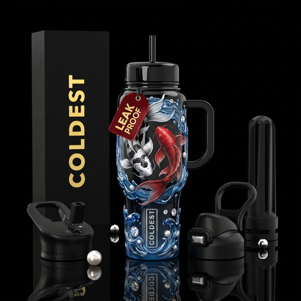 Pearls of the Ocean water bottle design