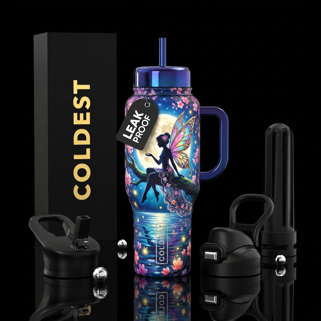 Moonlit Wings water bottle design