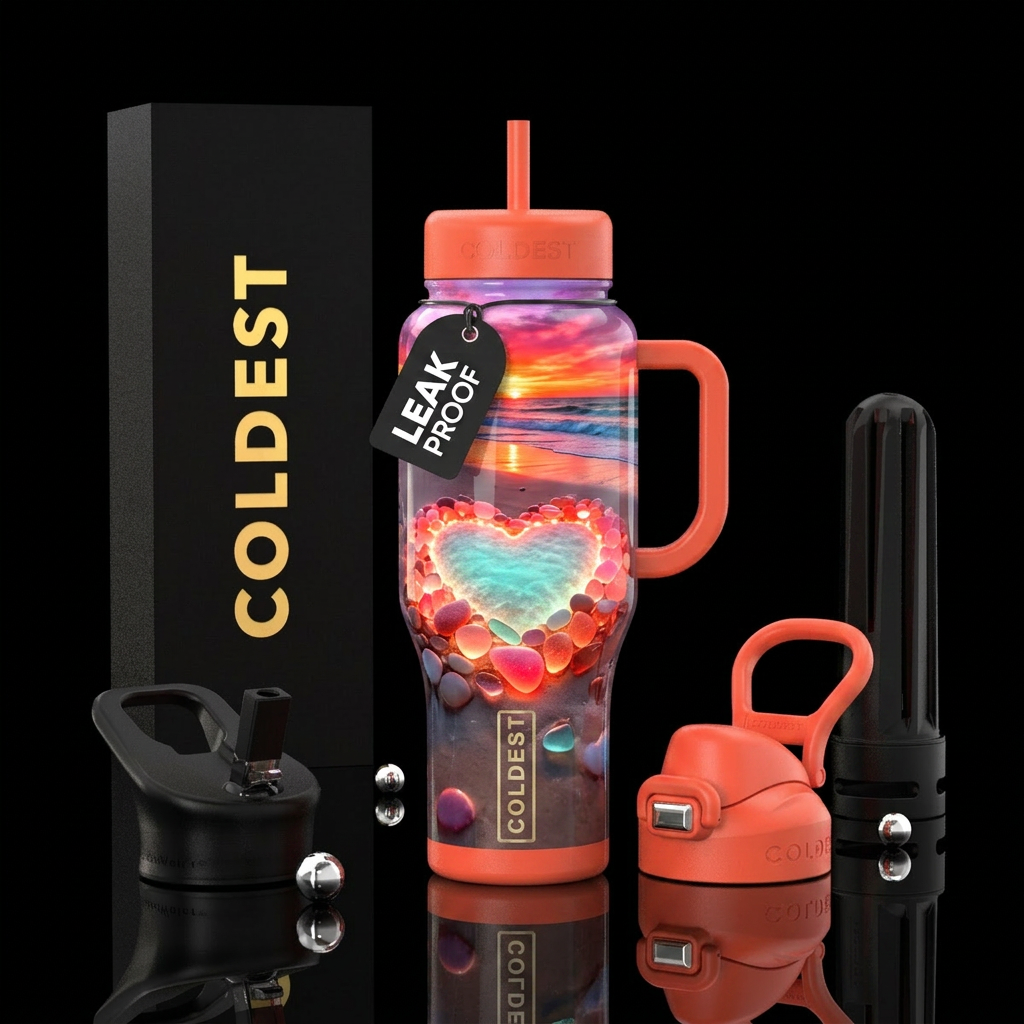 Sunset Pebble water bottle design