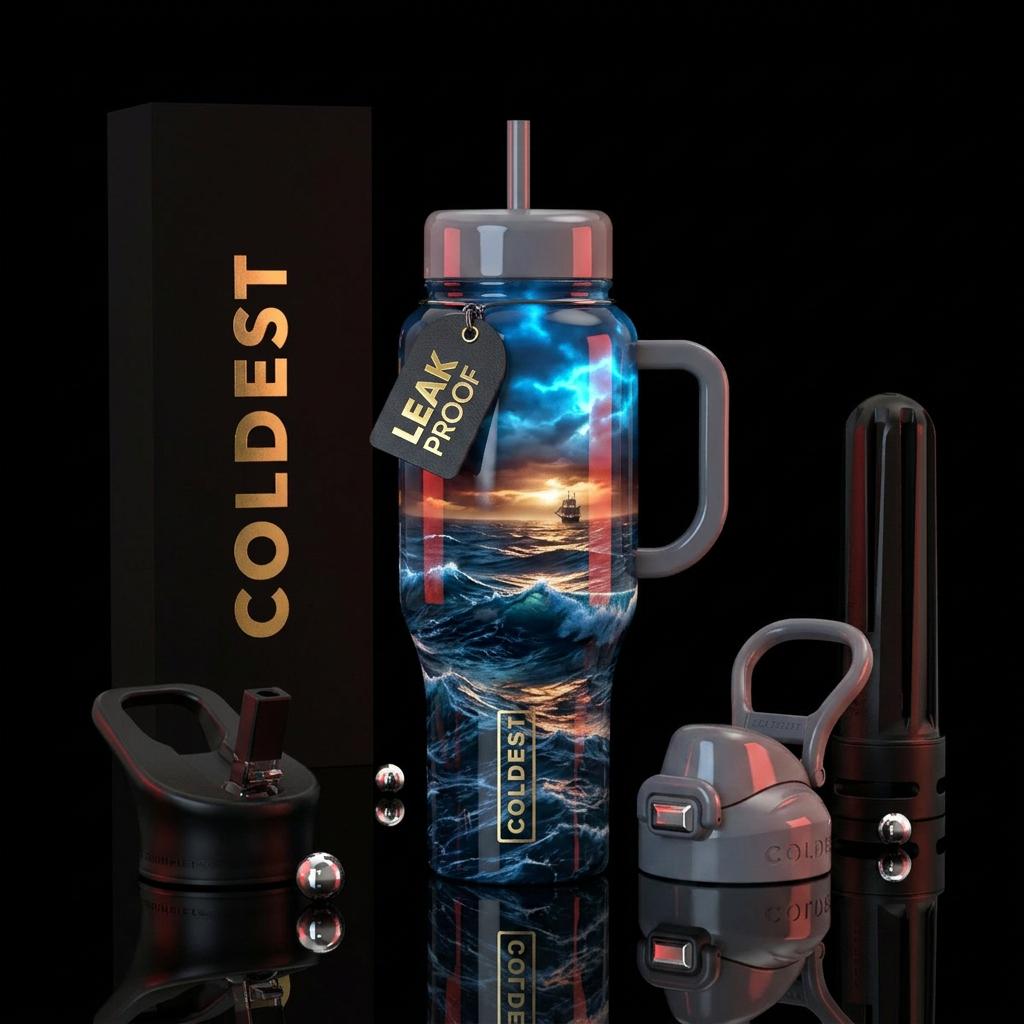 Rough Waters water bottle design