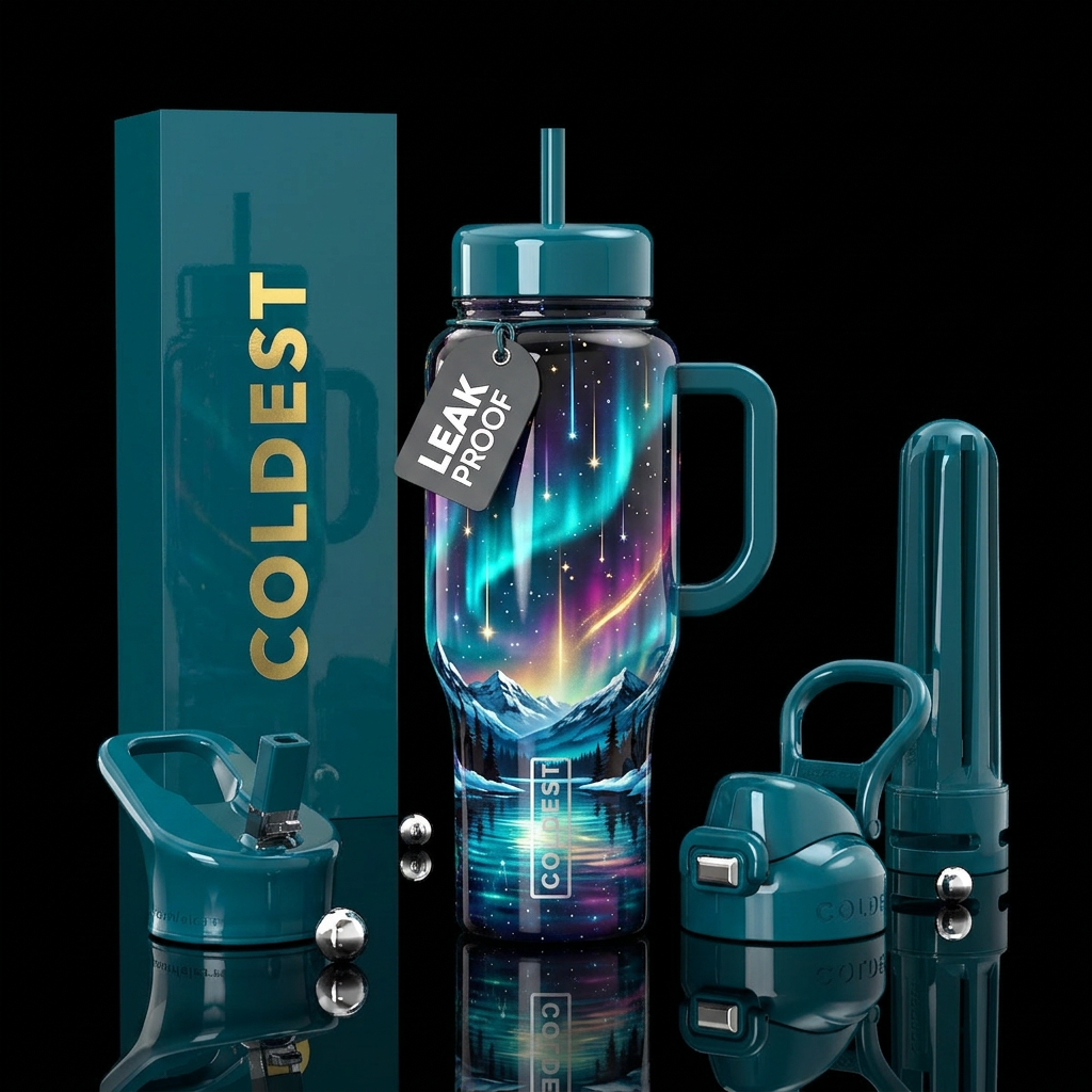 Frozen Stardust water bottle design