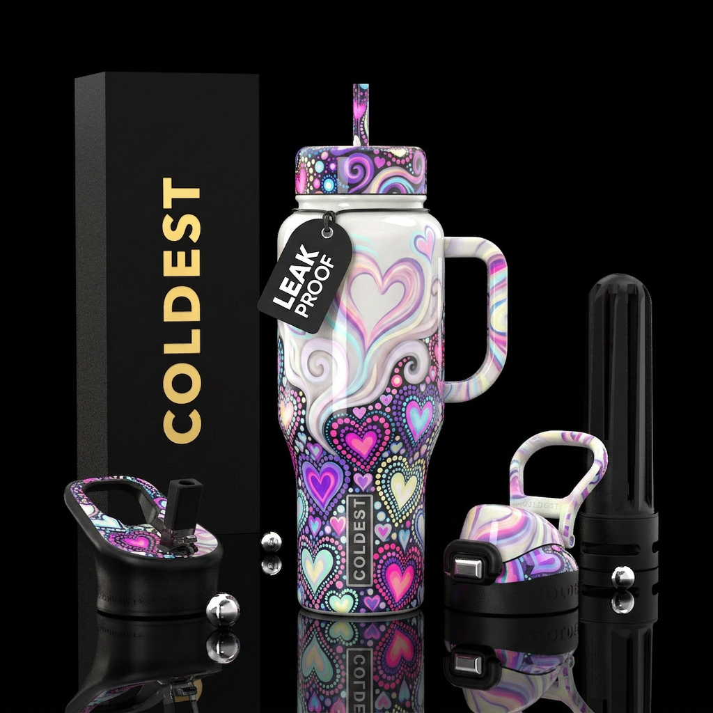 Sugar Swirls water bottle design